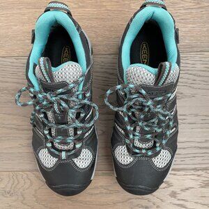 Keen Dry Waterproof Outdoor Hiking Lace Up Rugged Lightweight Shoes Blk Gry Sz 6